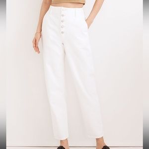 NWOT Madewell size 27 denim Balloon Jeans in Tile White: Button-Front Edition